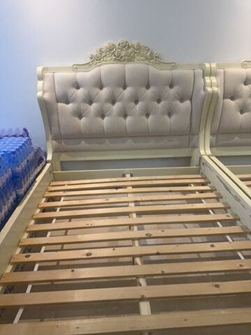 queen bed frame and side table - 1