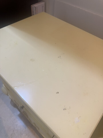 queen bed frame and side table - 7