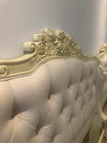 queen bed frame and side table - 3