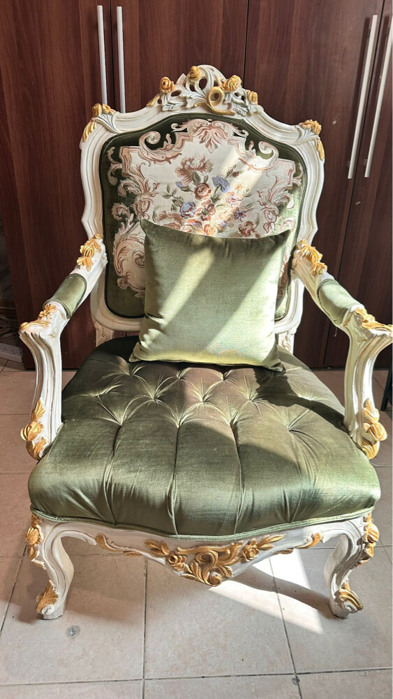 vintage green armchair  - 1