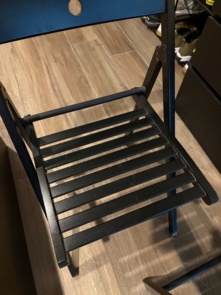 Two Foldable Wooden Chairs - 3