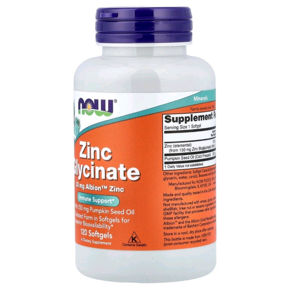 Now Foods - Zinc Glycinate 30 mg - 3