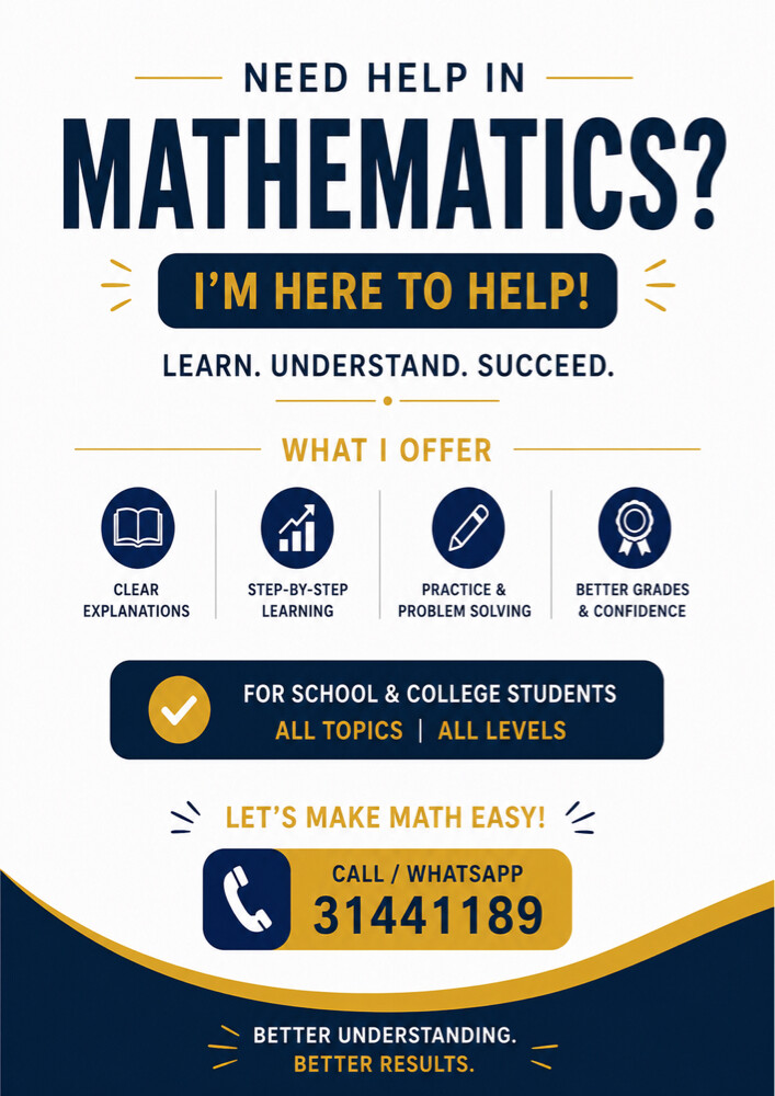 Mathematics Tutor Qatar - Female - 1