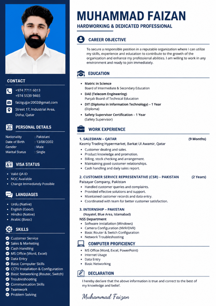 Urgently Seeking a job - 1
