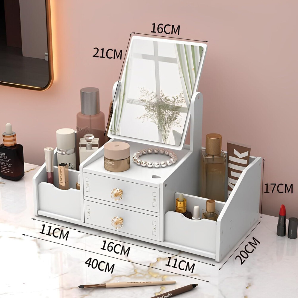 cosmetic rack with mirror  - 4