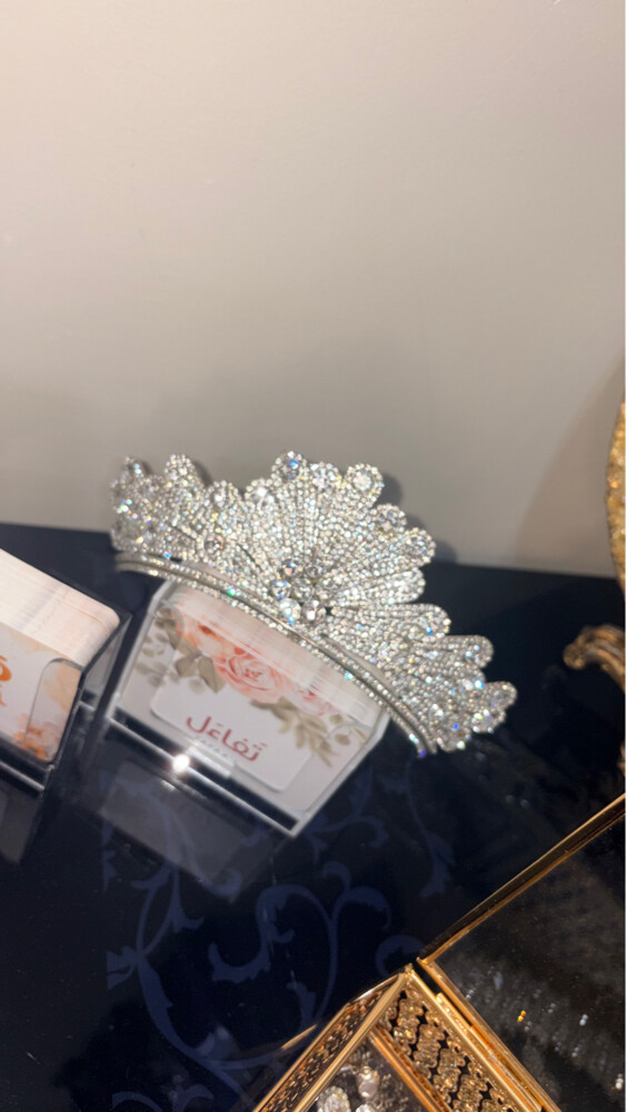 Zircon Set for bride with a crown - 2