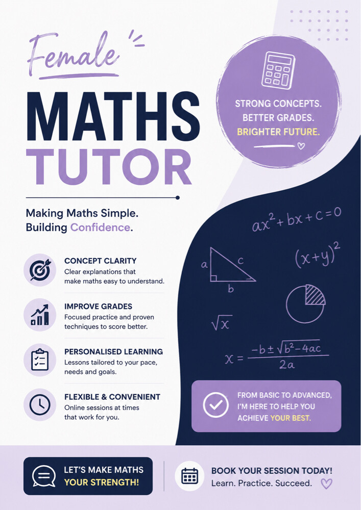 Qatar Female Maths Tutor - 1