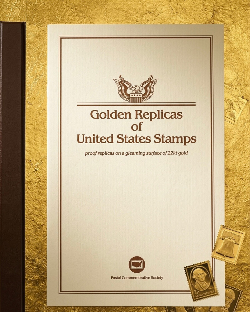 22 kt Gold Stamps Album USA - 3