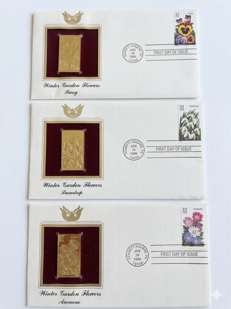 22 kt Gold Stamps Album USA - 6