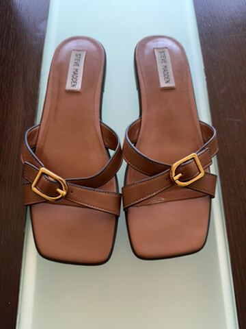 woman brown footwear - 5