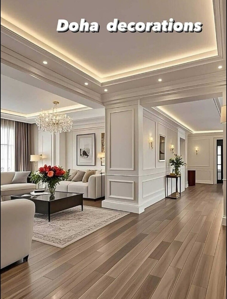 اعمال الصبغ وديكورات الجبس للفلل - 6