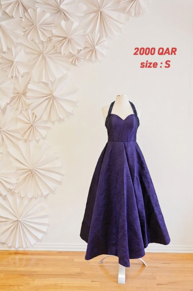 Elegant Purple Evening Dress - 2