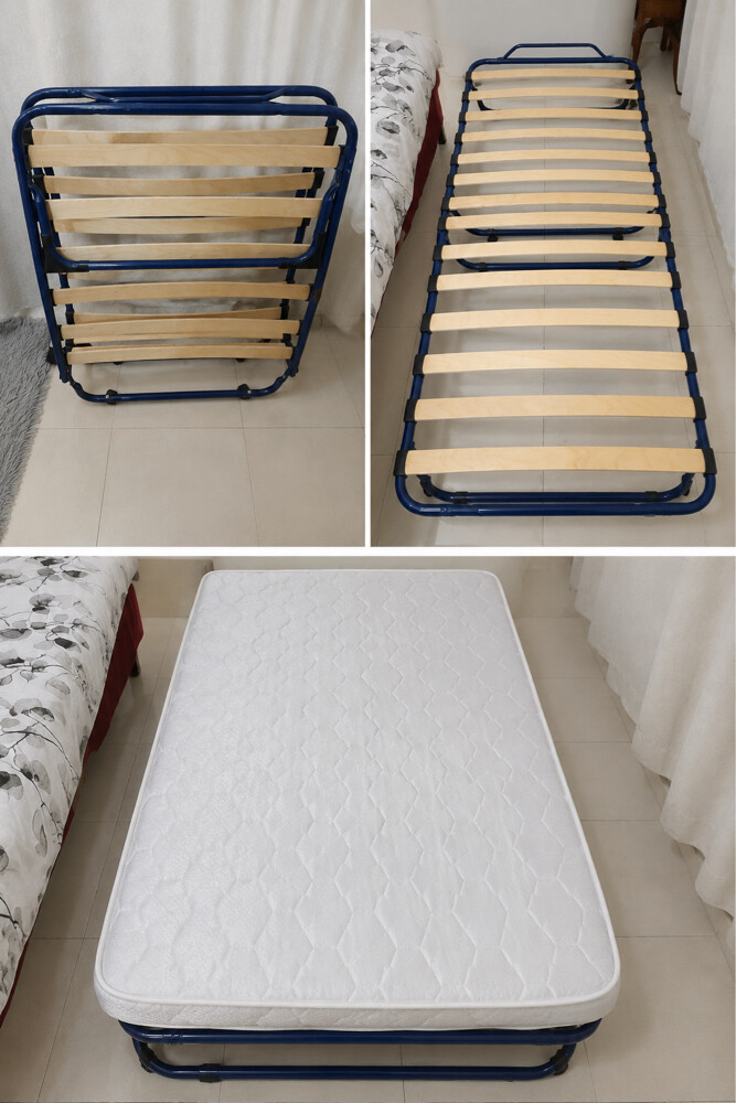 a bed with a mattress  - 1