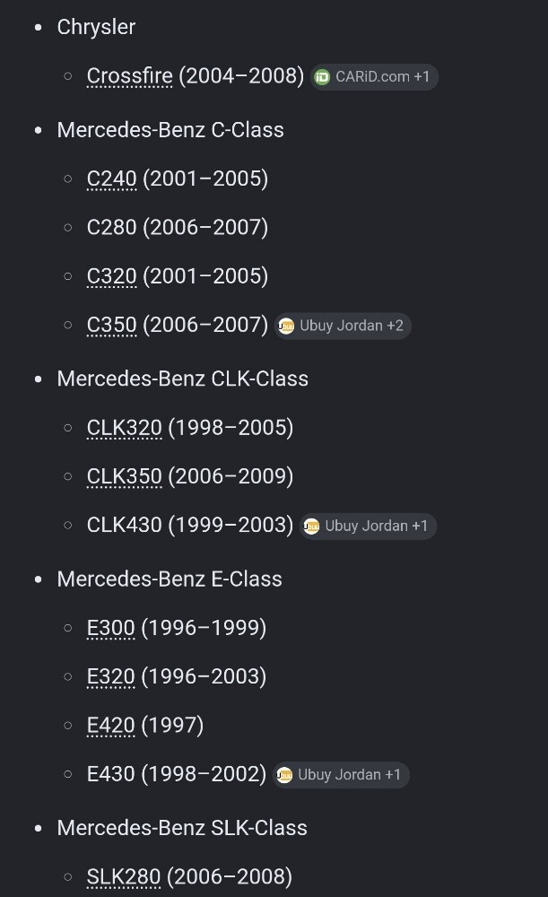 Chrysler crossfire / mercedes discs - 1