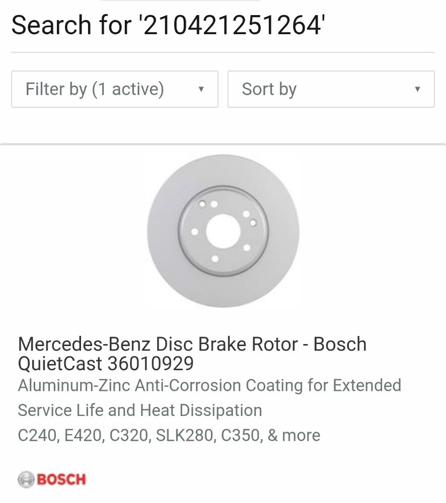 Chrysler crossfire / mercedes discs - 2