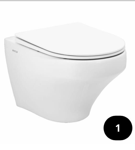 wash basin and wall hung toilet - 1