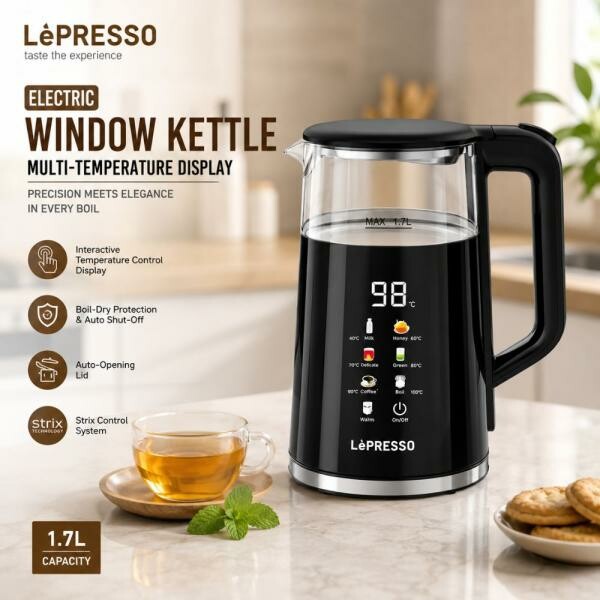 1.7L Digital Electric Kettle Black - 3