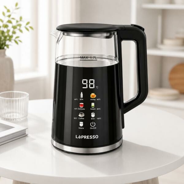 1.7L Digital Electric Kettle Black - 1