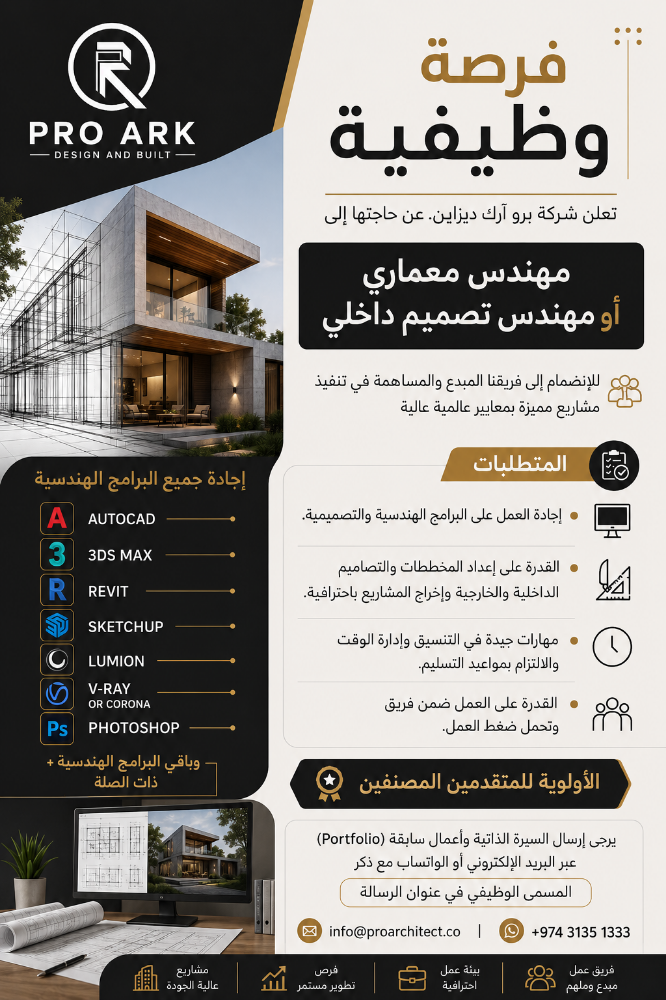 مطلوب مهندس معماري او تصميم داخلي - 1