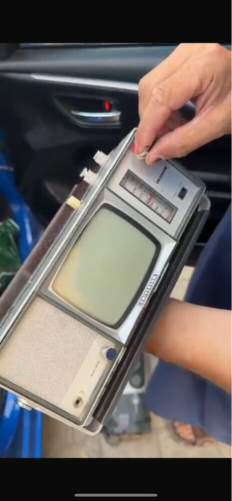old tv with radio  - 1