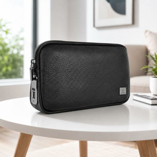 Alpha Fingerprint Lock Clutch Bag - 1