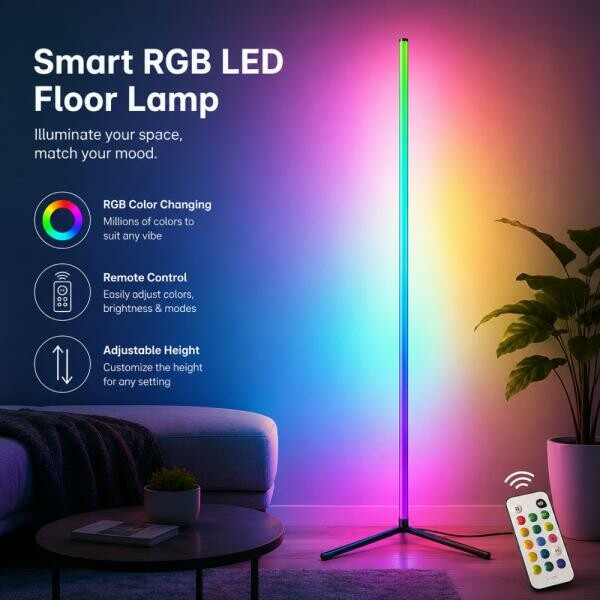 Smart RGB LED Floor Lamp - 3