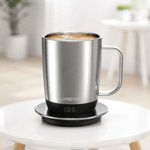 Lepresso Aurelio Ceramic Mug Silver - 1