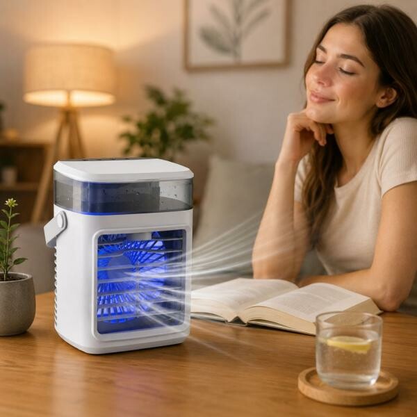 Rechargeable Air Cooler Fan - White - 2