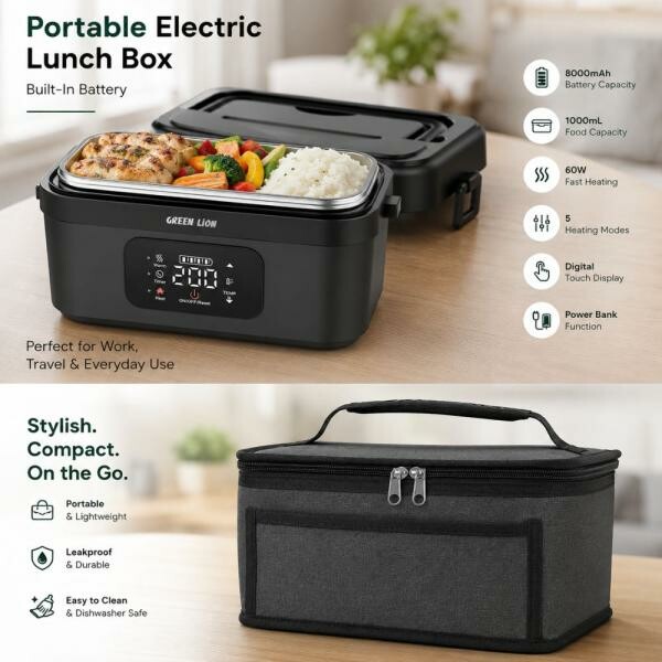 Green Lion Electric Lunch Box - 3