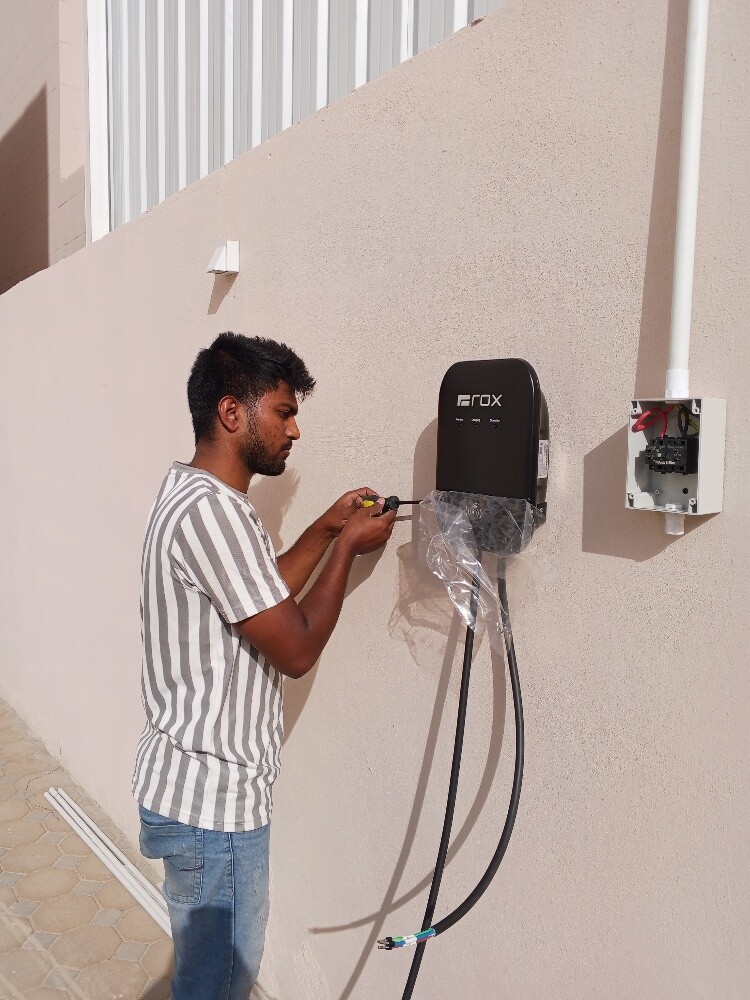 Rox, tesla, byd car charger install - 2