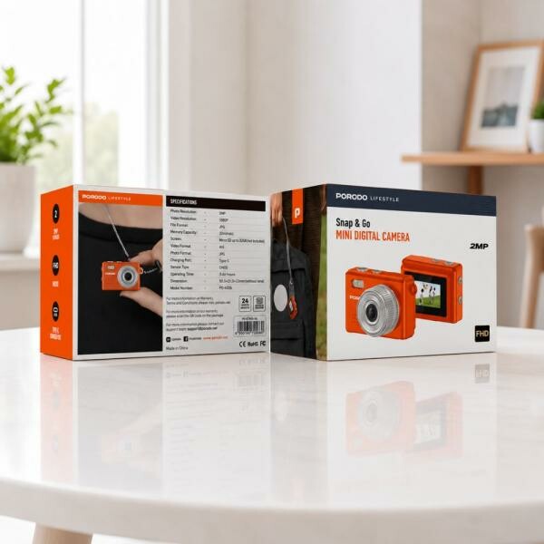 Porodo Mini 1080P HD Camera-Orange - 3