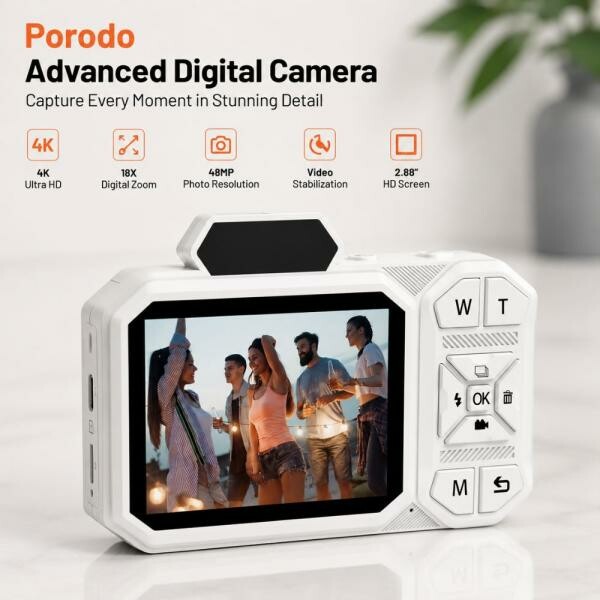 Video Stabilization Camera - White - 3