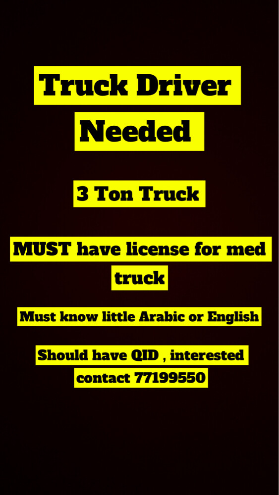 Truck Driver Needed - 1