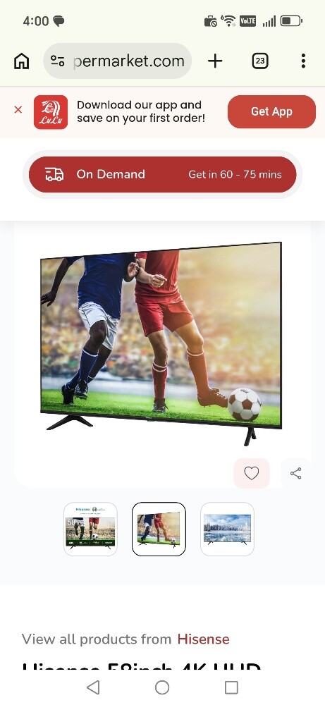 Hisense 58inch 4K UHD SMART TV 58A7 - 4