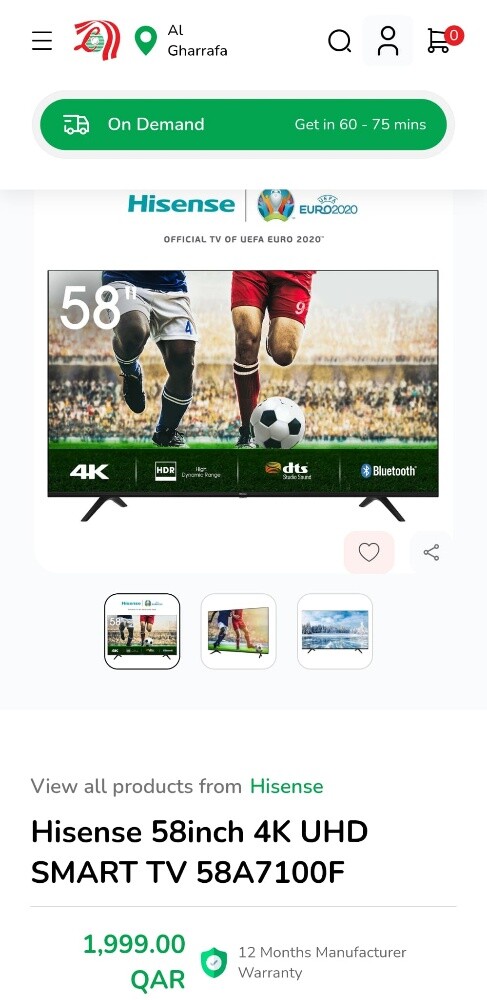 Hisense 58inch 4K UHD SMART TV 58A7 - 5