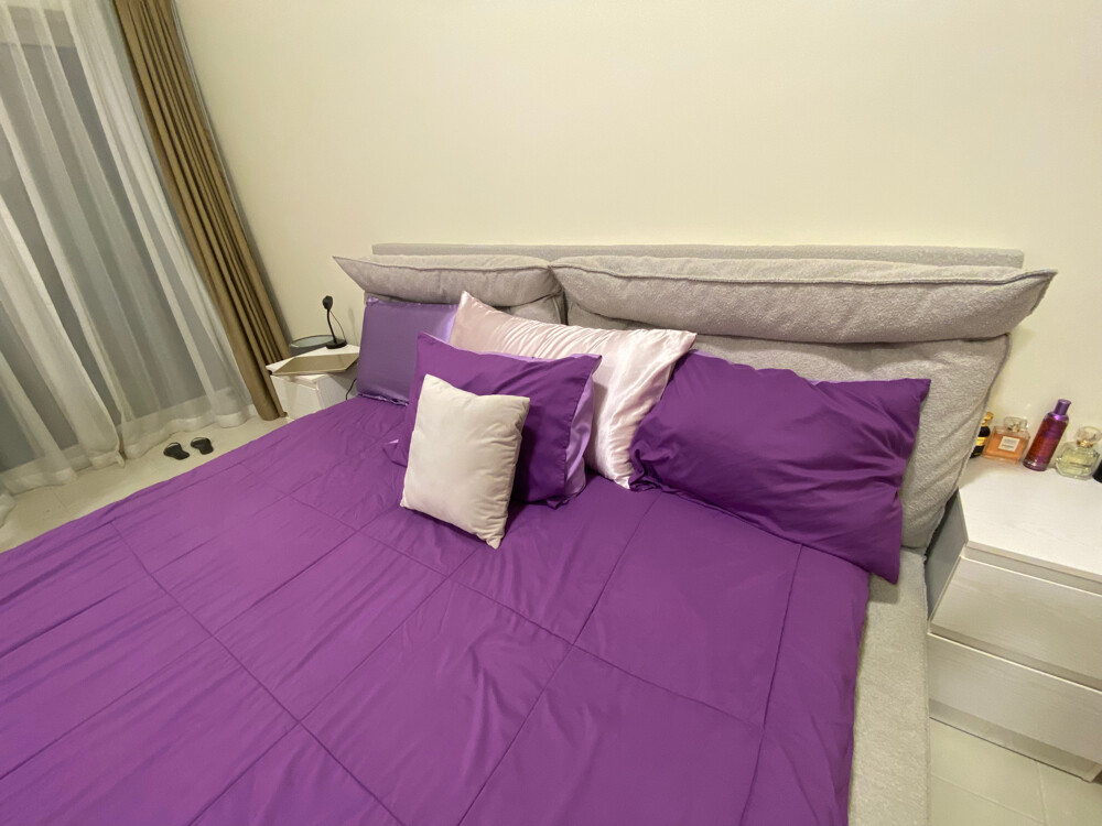queen size bed with mattress - 1