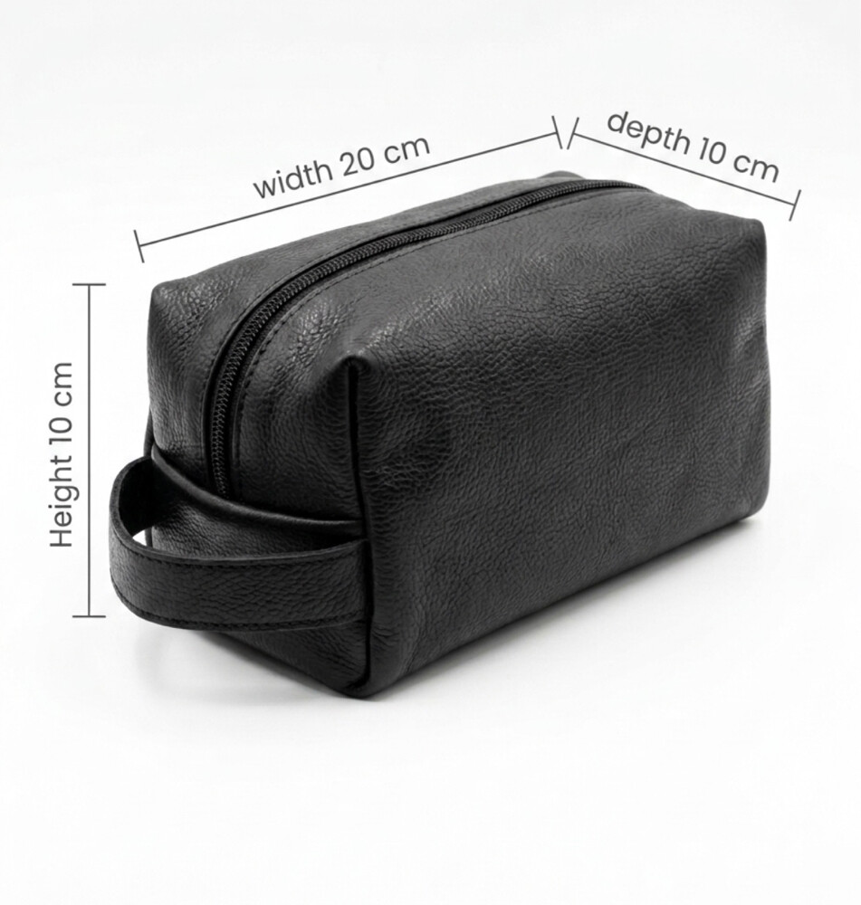 Genuine Leather Accessories Bag - 3