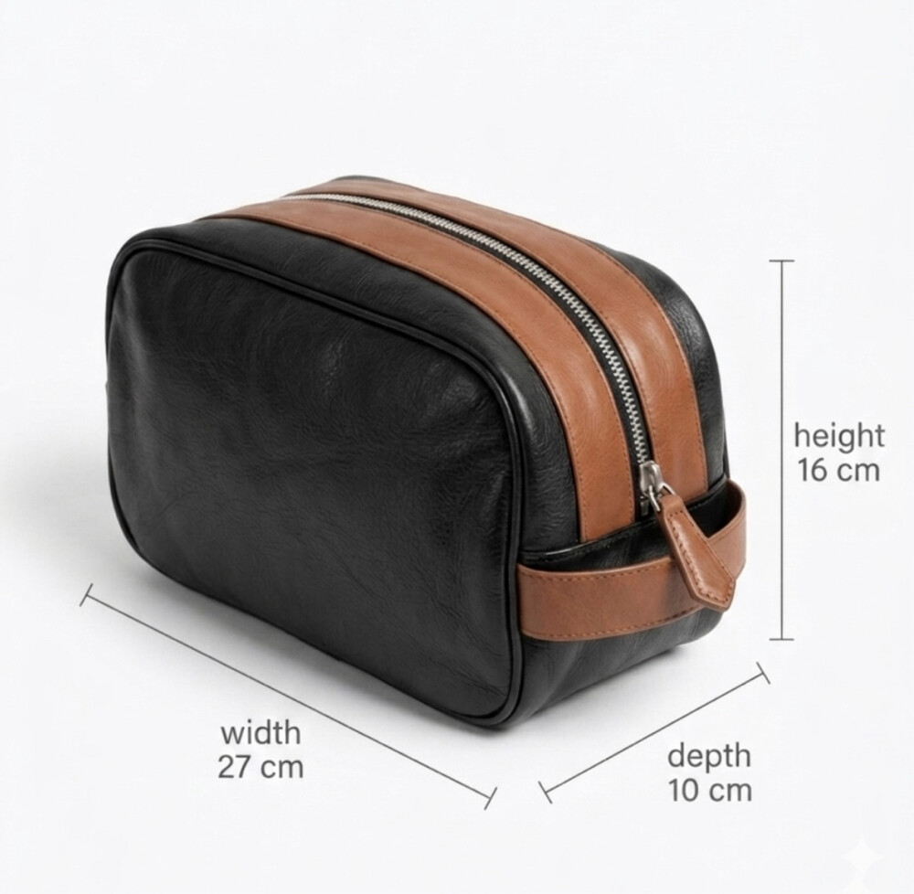 Genuine Leather Accessories Bag - 5