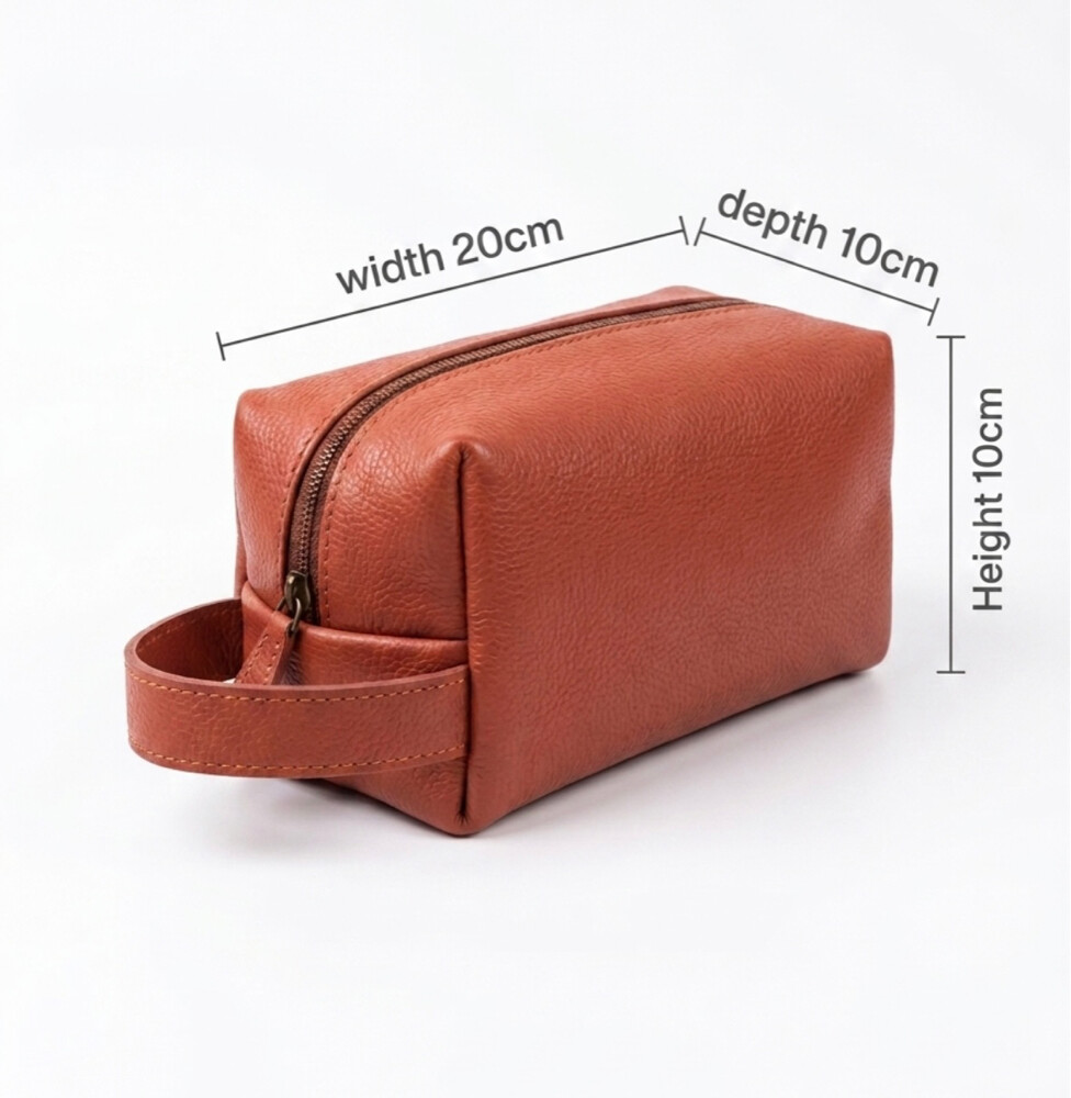 Genuine Leather Accessories Bag - 4