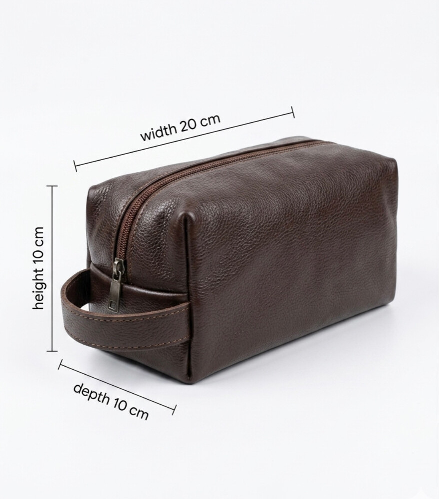 Genuine Leather Accessories Bag - 2