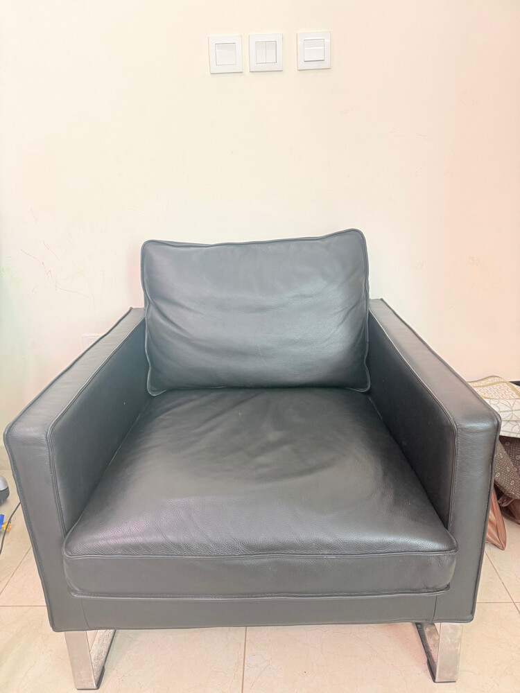 IKEA genuine leather chair  - 1