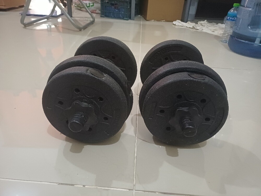 dumbells each 5 kgs wait adjustable - 2