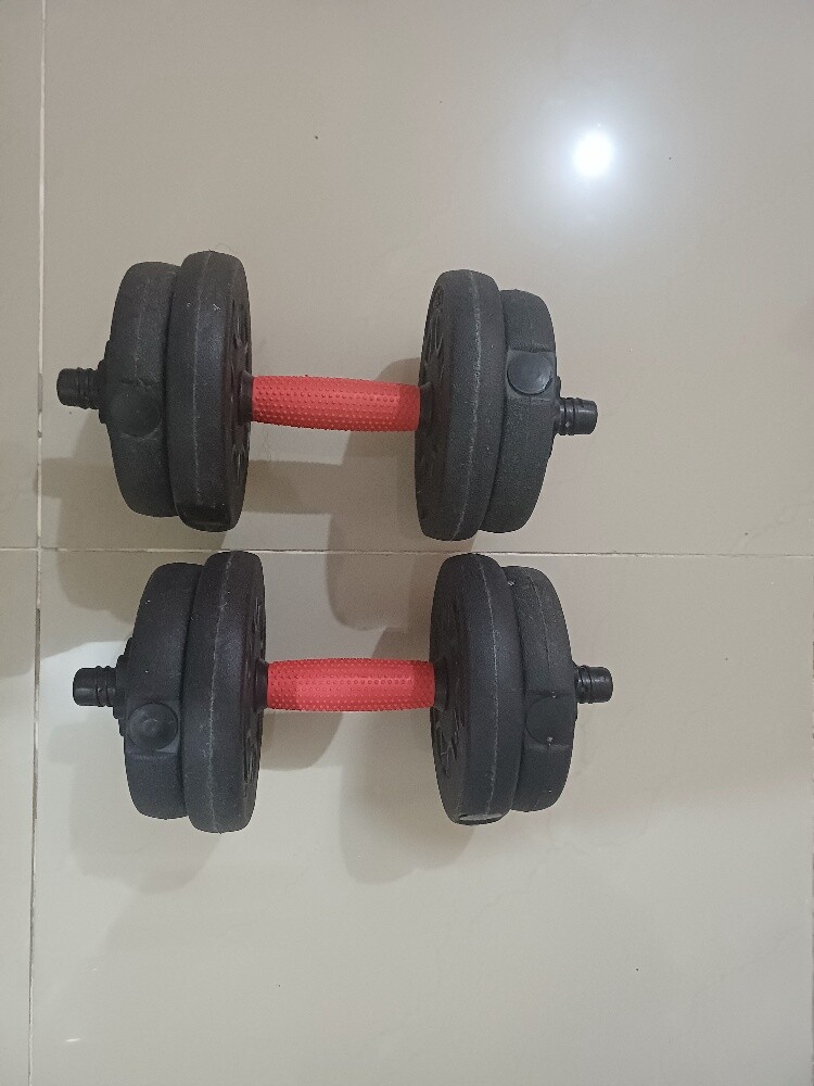 dumbells each 5 kgs wait adjustable - 3