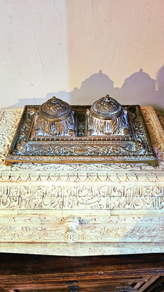 Antique Ottoman Double Inkwell - 9
