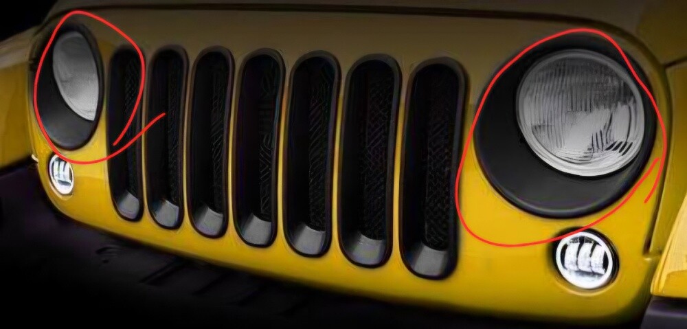Jeep Wrangler front headlights - 1