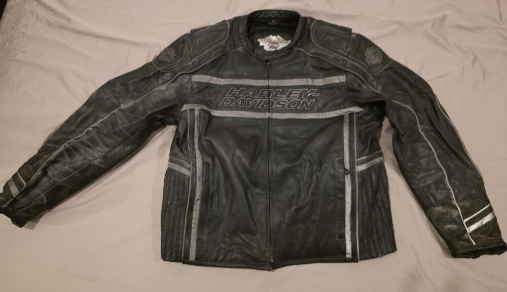 Harley Leather Jacket and helmets - 2