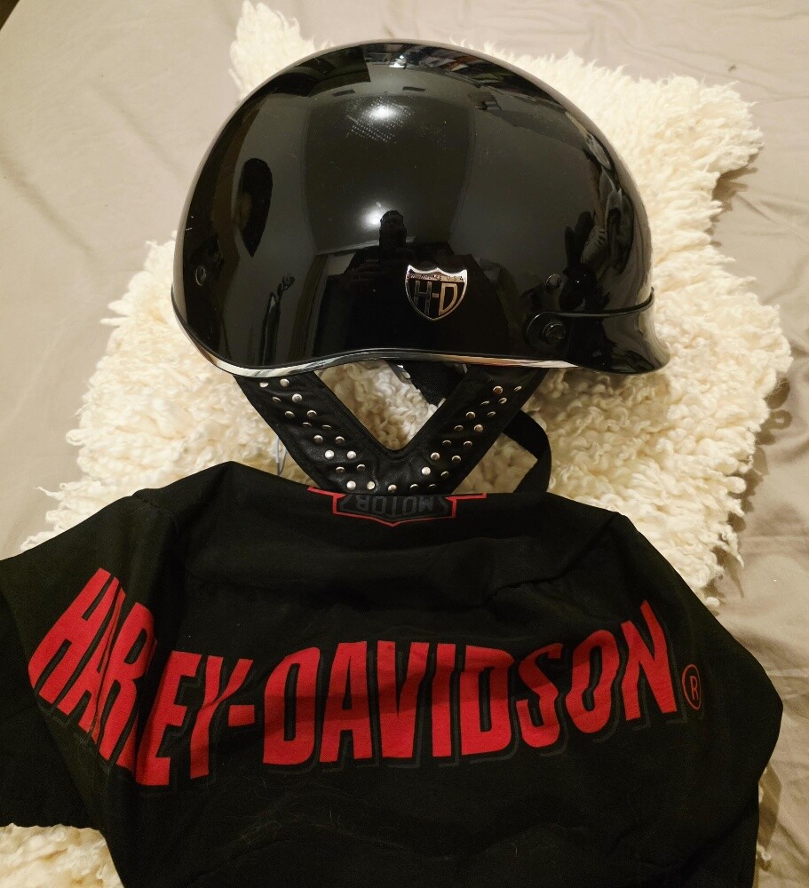 Harley Leather Jacket and helmets - 7