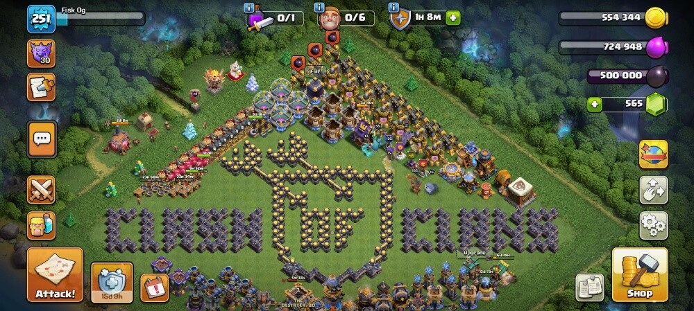 clash of clans 18 max - 1