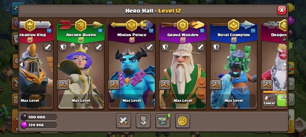 clash of clans 18 max - 5