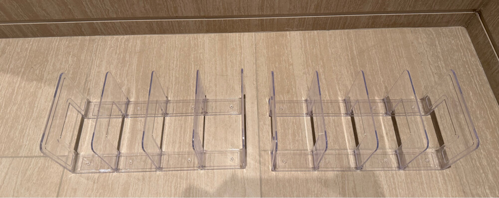 clear acrylic bag organizers x2 - 1